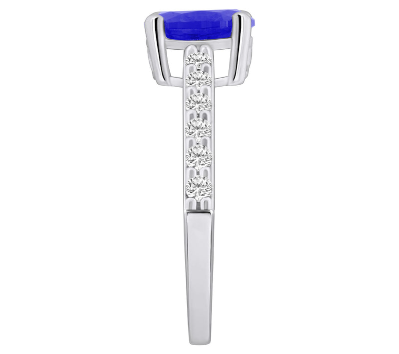 Affinity Gems Oval-Cut Tanzanite & Diamond Ring, 14K Gold — View 7