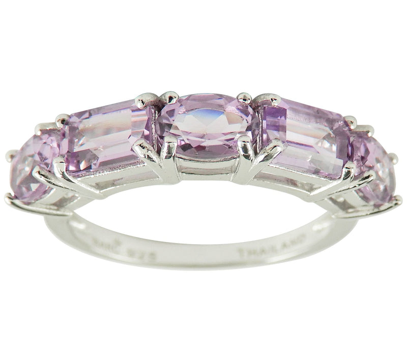 Affinity Gems Oval & Baguette Cut Amethyst Ring, Sterling — Main view