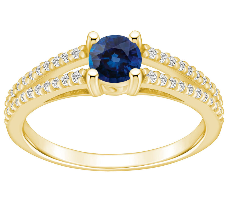 Affinity Gems Round Gemstone & Diamond Ring, 14K Gold — View 9