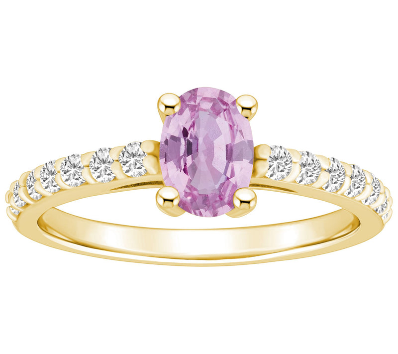 Affinity Gems Oval Gemstone & Diamond Ring, 14KGold — View 5