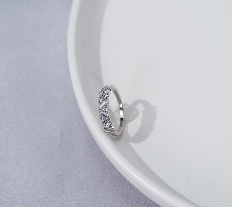 Diamonique 0.65 cttw Round & Baguette-Cut Ring — View 8