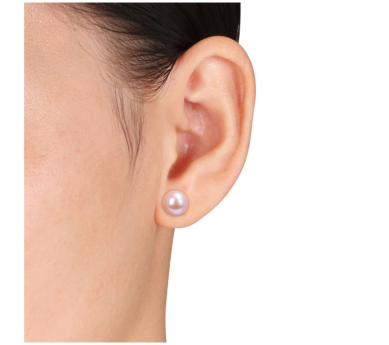 Affinity Cultured Pearl Necklace & Stud Earrings Set, 14K Gol — View 6