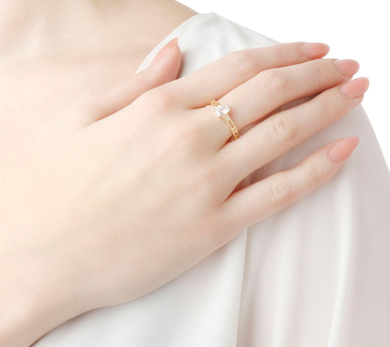 Diamonique 0.50 cttw Paperclip Link Ring, Sterling Silver — View 8