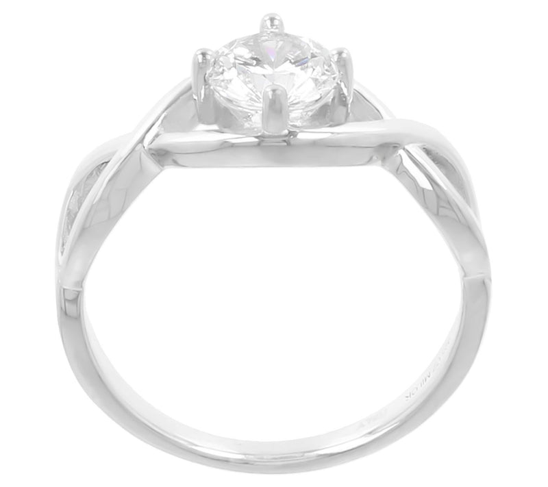 Diamonique 0.90 cttw Infinity Design Ring, Ster ling Silver — View 7