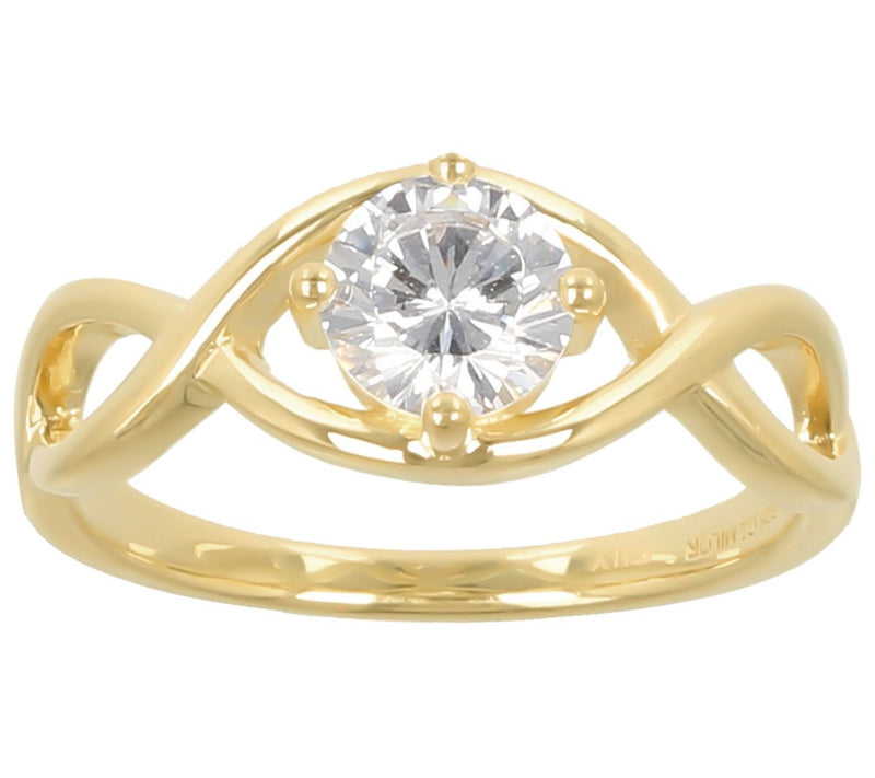 Diamonique 0.90 cttw Infinity Design Ring, Ster ling Silver — View 5