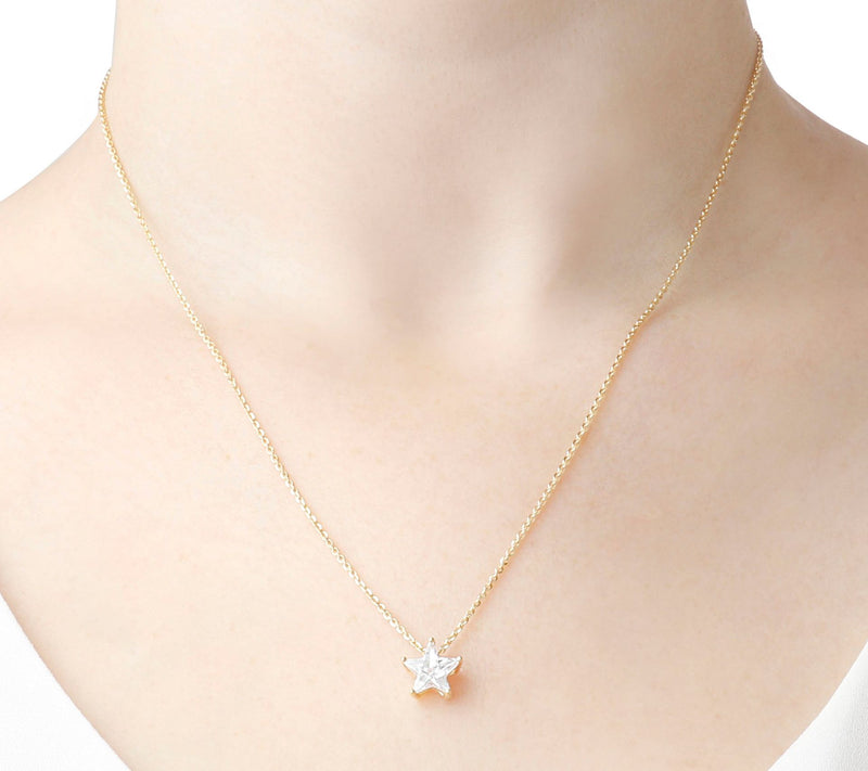 Diamonique 2.00 cttw Star Necklace, Sterling Silver — View 7
