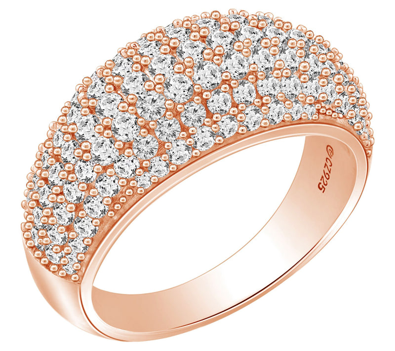 Diamonique 2.10 cttw Pave Band Ring, Sterling S ilver — View 3