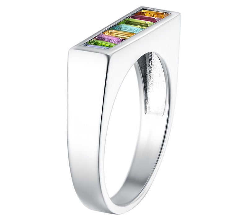 Affinity Gems 1.25 cttw Multi-Gemstone Ring, St rling Silver — View 3
