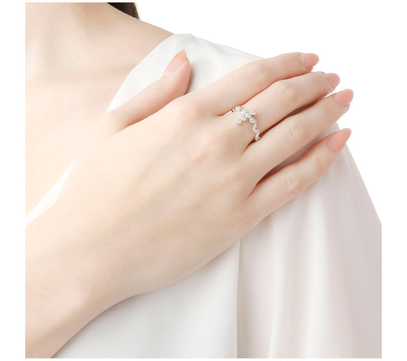 Diamonique 0.45 cttw Cross Ring, Sterling Silver — View 8