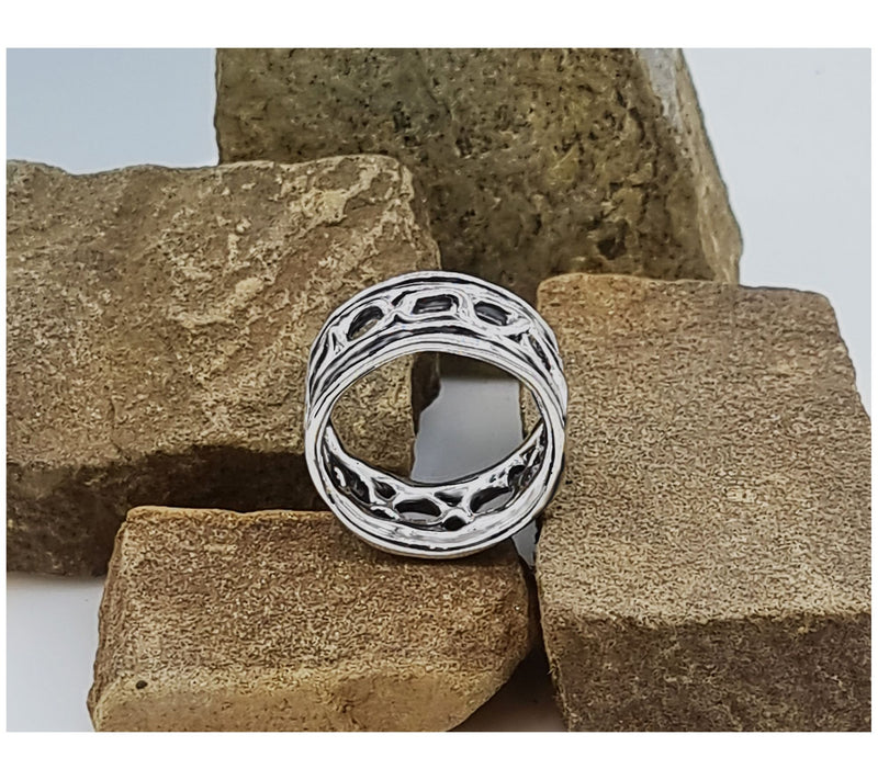 Hagit Sterling Silver Eternity Openwork Band Ri ng — View 3