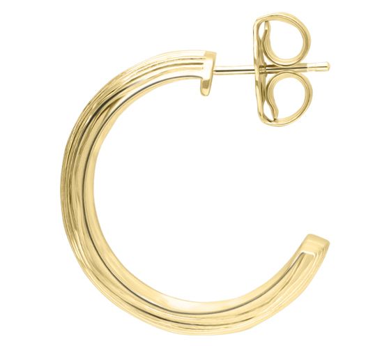 Ariva 18K Gold Clad Sterling Silver Silk Hoop Earrings — View 4