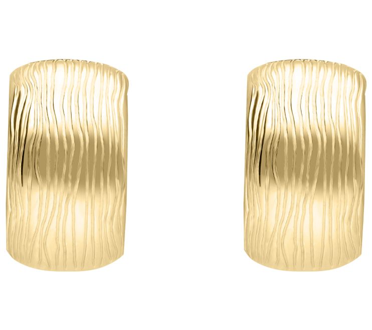 Ariva 18K Gold Clad Sterling Silver Silk Hoop Earrings — Main view