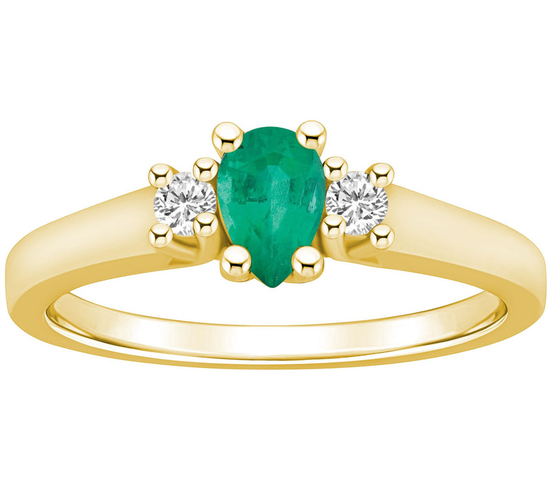 Affinity Gems Pear Gemstone & Diamond Ri ng, 14Gold — View 3