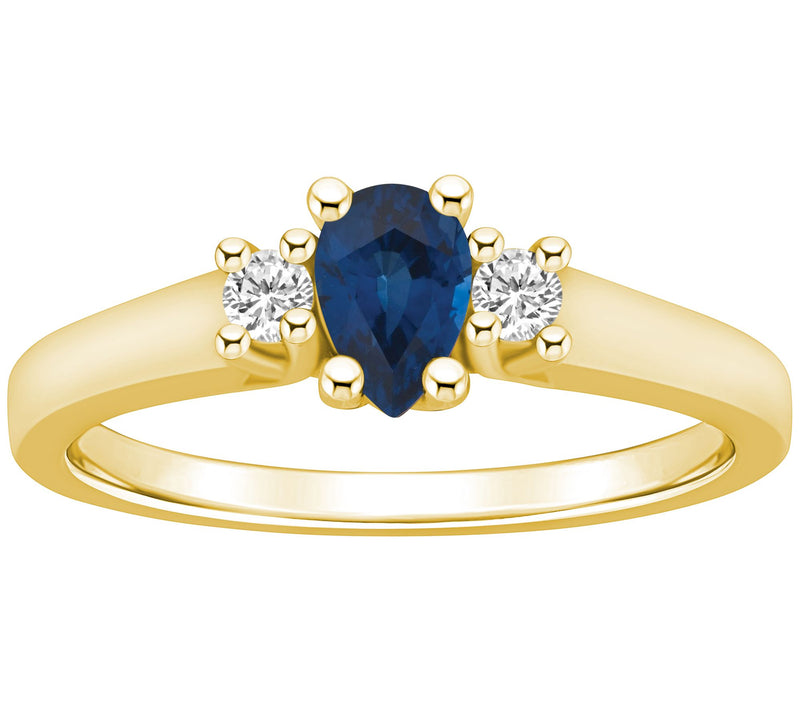 Affinity Gems Pear Gemstone & Diamond Ri ng, 14Gold — View 7