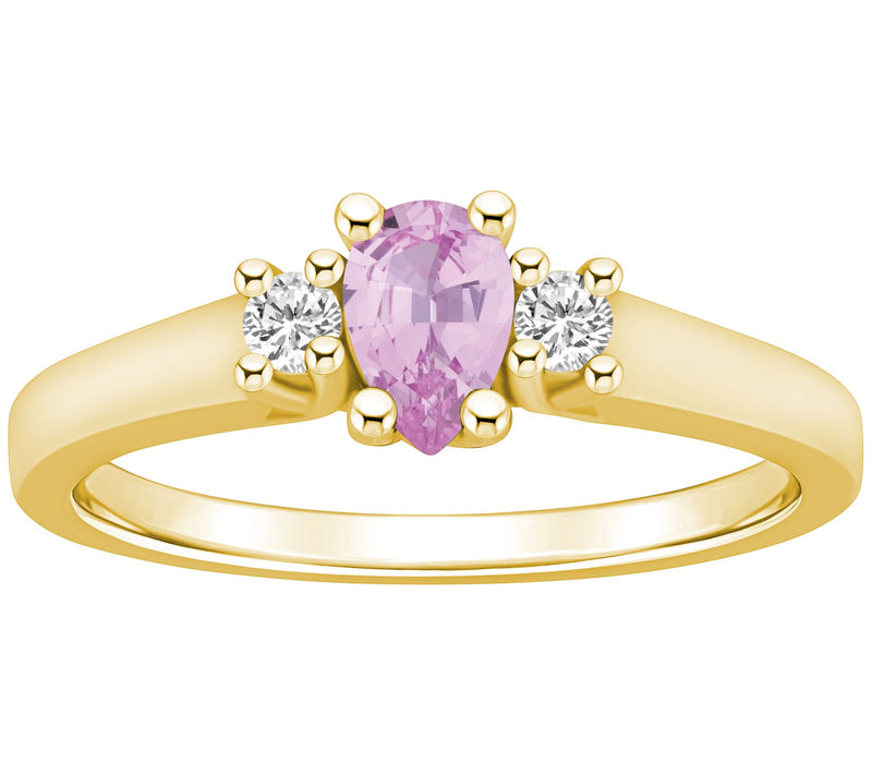 Affinity Gems Pear Gemstone & Diamond Ri ng, 14Gold — View 5