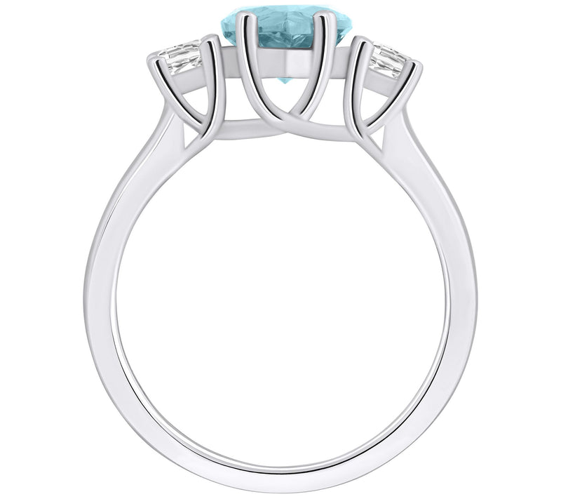 Affinity Gems Pear Aquamarine & Diamond Ring, 14K Gold — View 6