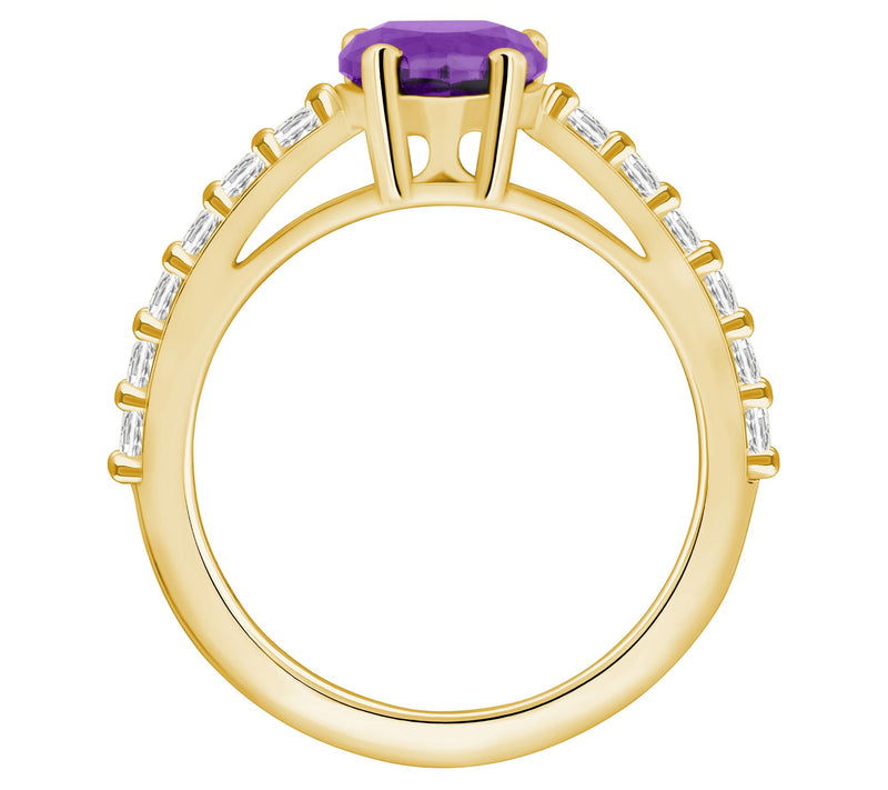 Affinity Gems Pear Gemstone & Diamond Ri ng, 14Gold — View 10