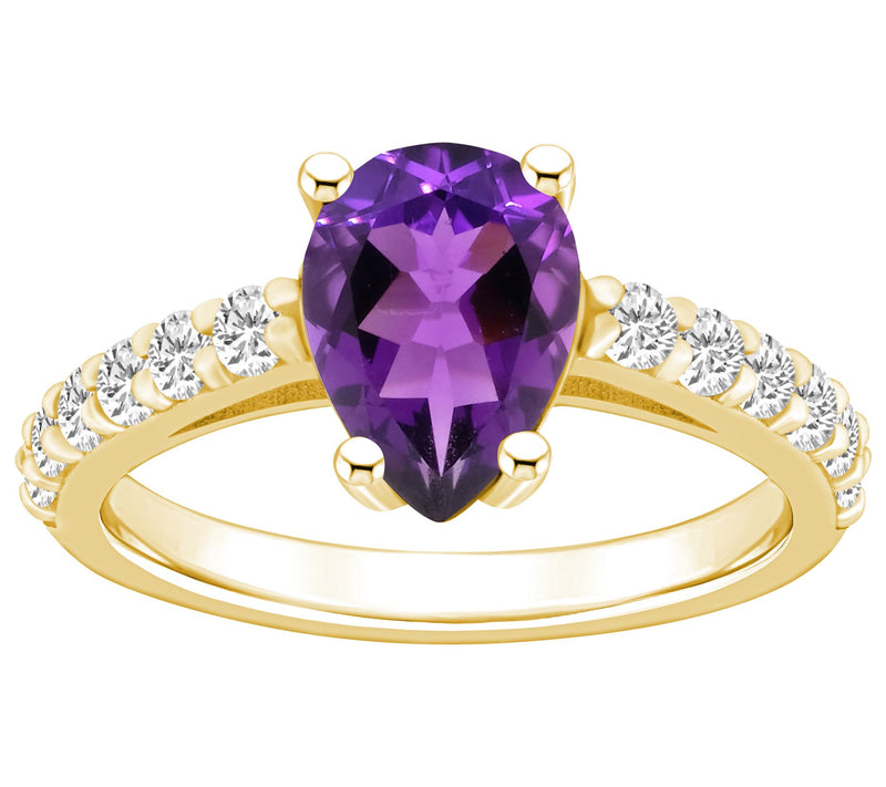 Affinity Gems Pear Gemstone & Diamond Ri ng, 14Gold — Main view