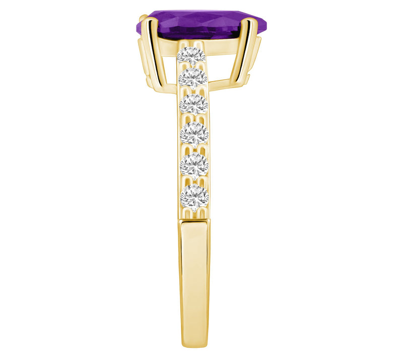 Affinity Gems Pear Gemstone & Diamond Ri ng, 14Gold — View 11