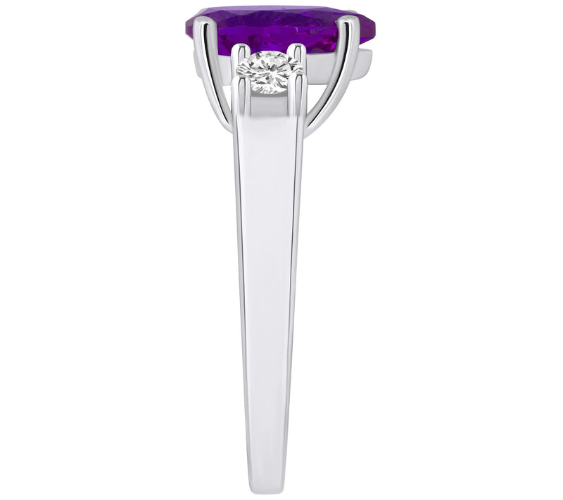Affinity Gems Pear Gemstone & Diamond Ring, 14K White Gold — View 13