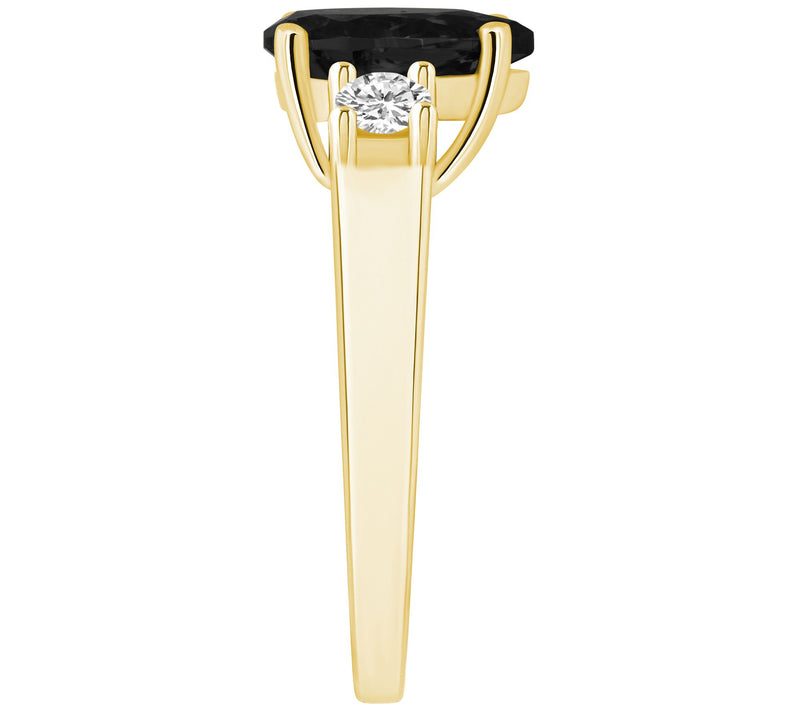 Affinity Gems Pear Cut Gemstone & Diamond Ring,14K Gold — View 13