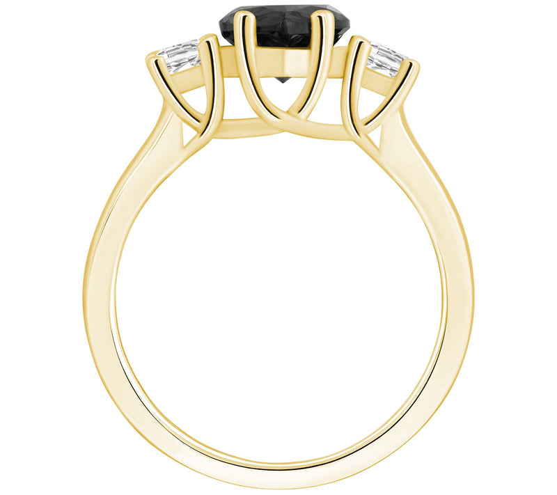 Affinity Gems Pear Cut Gemstone & Diamond Ring,14K Gold — View 12