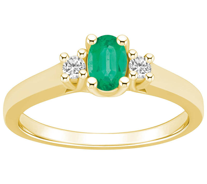 Affinity Gems Oval Gemstone & Diamond Accent Ring, 14K Gold — Main view