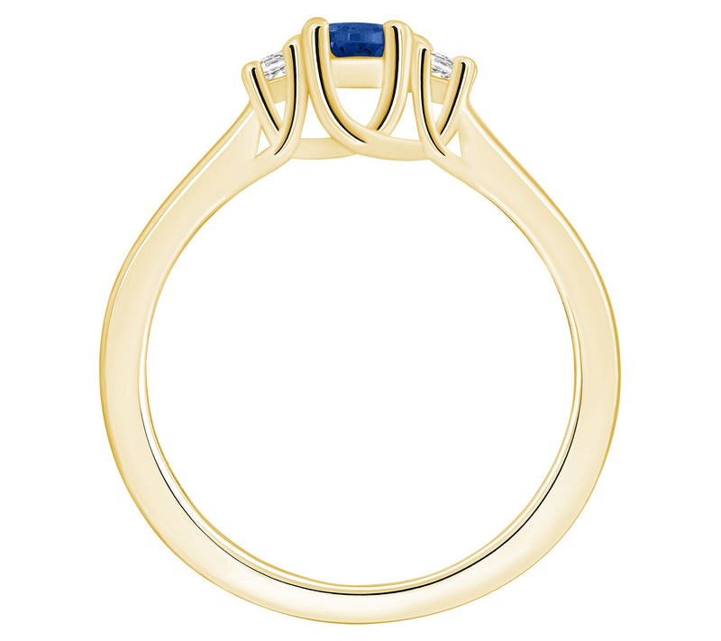 Affinity Gems Oval Gemstone & Diamond Accent Ring, 14K Gold — View 8
