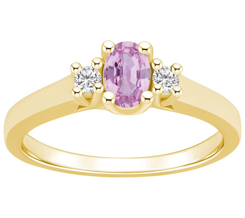 Affinity Gems Oval Gemstone & Diamond Accent Ring, 14K Gold — View 5