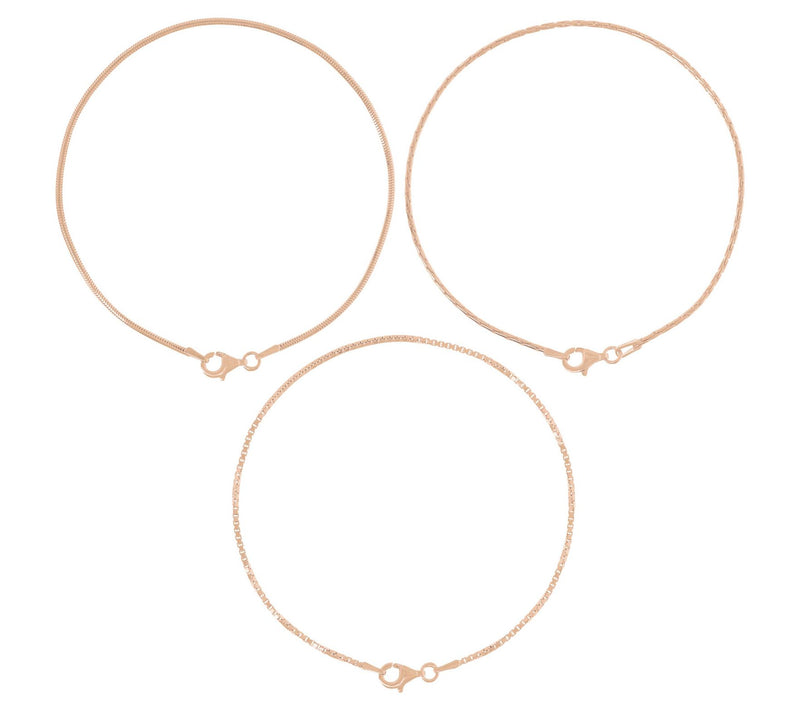 Louis Dell'Olio Sterling Silver Bikini Set o f 3 Bracelets — Main view