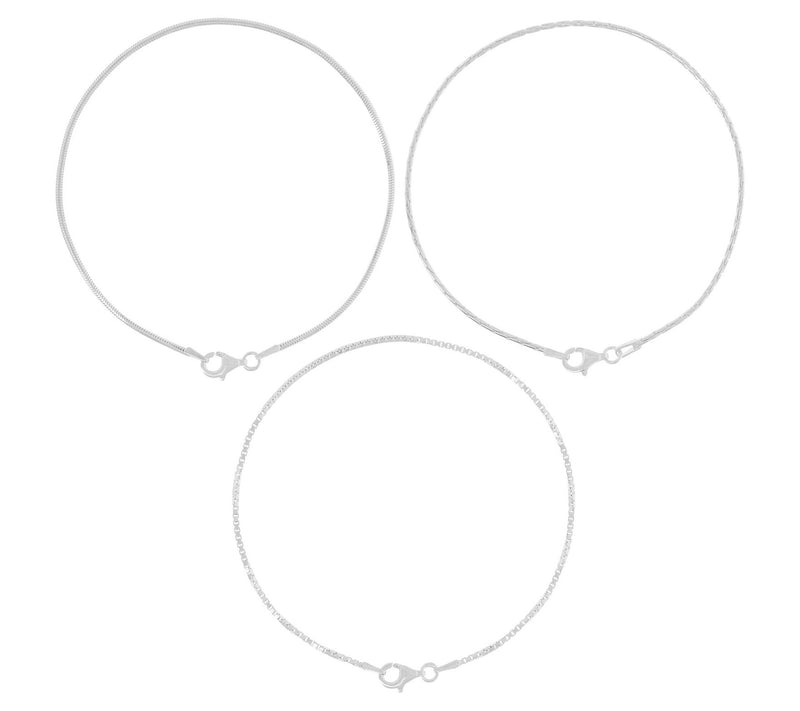 Louis Dell'Olio Sterling Silver Bikini Set o f 3 Bracelets — View 5