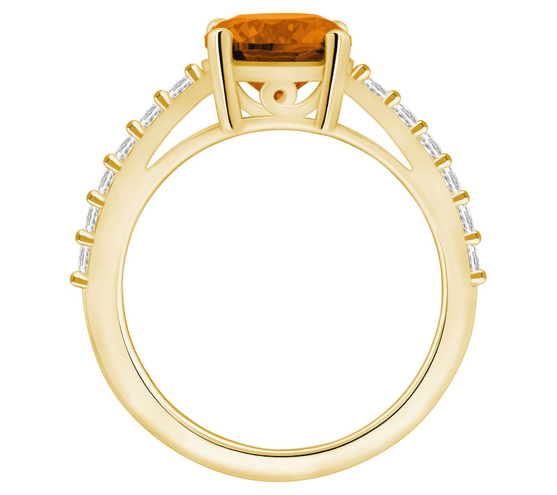 Affinity Gems Round Gemstone & Diamond Ring, 14K Gold — View 12