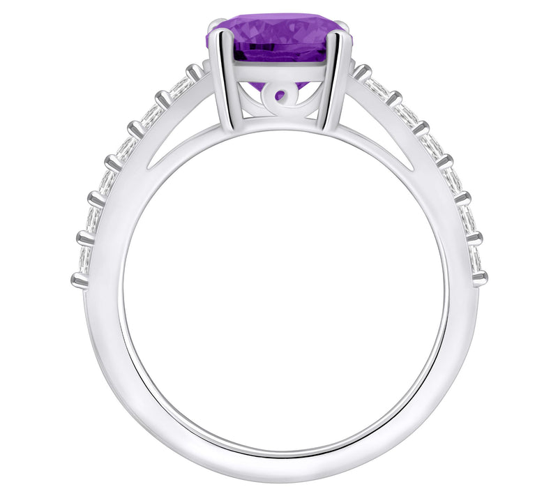 Affinity Gems Round Gemstone & Diamond Ring, 14K Gold — View 12