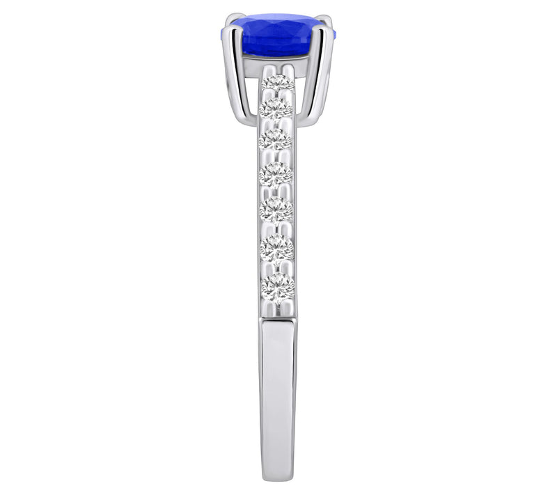 Affinity Gems Round Tanzanite & Diamond Ring, 14K Gold — View 7