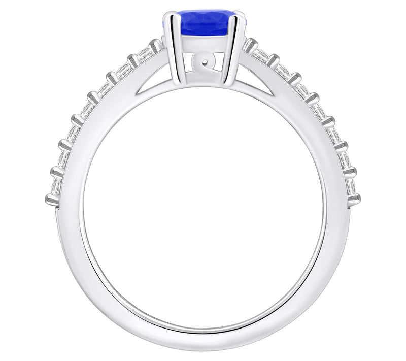 Affinity Gems Round Tanzanite & Diamond Ring, 14K Gold — View 6
