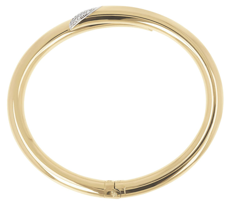 Alberto Milani 0.95 cttw Diamo nd Bypass Bangl e, 14K Gold — View 4
