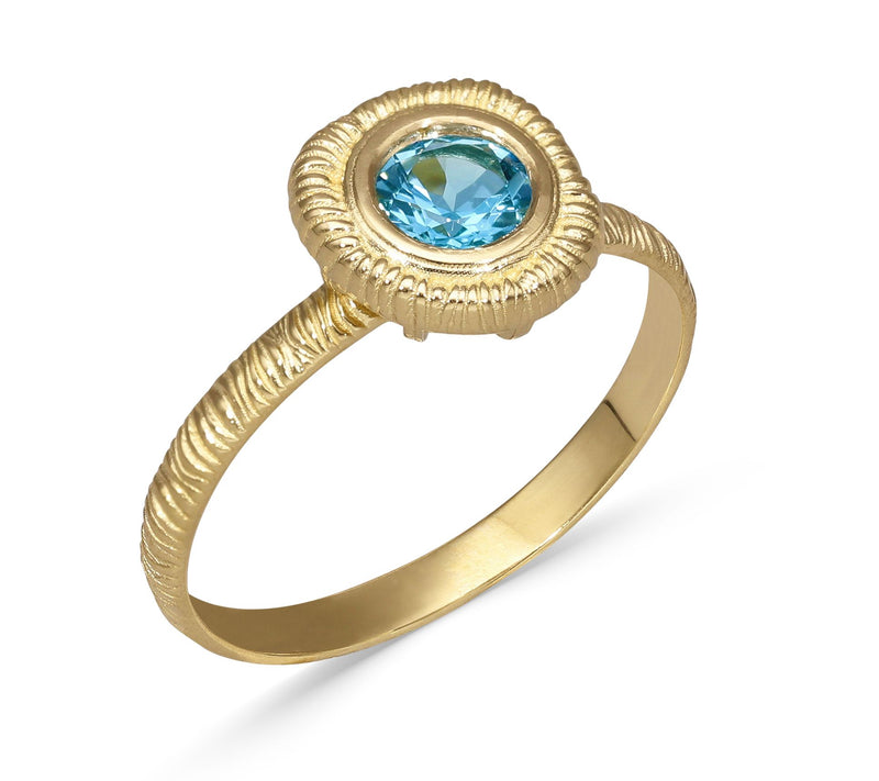 Adi Paz 14K Gold Swiss Blue Topaz Ring — Main view