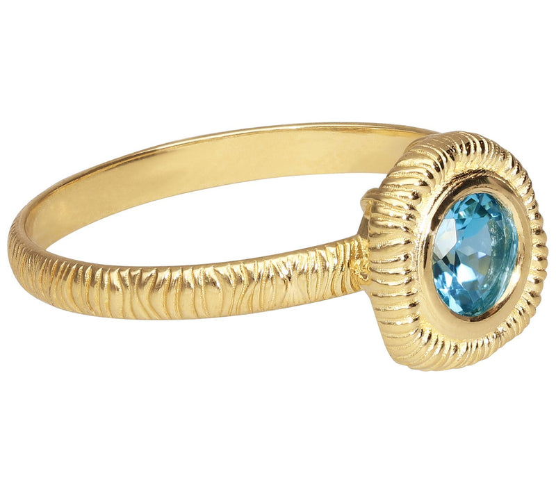 Adi Paz 14K Gold Swiss Blue Topaz Ring — View 2