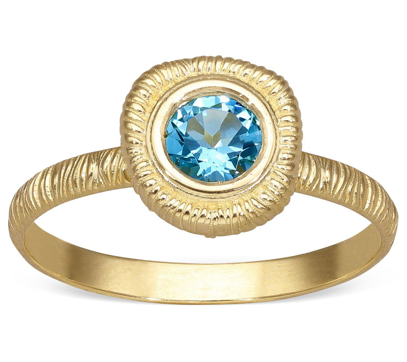 Adi Paz 14K Gold Swiss Blue Topaz Ring — View 3