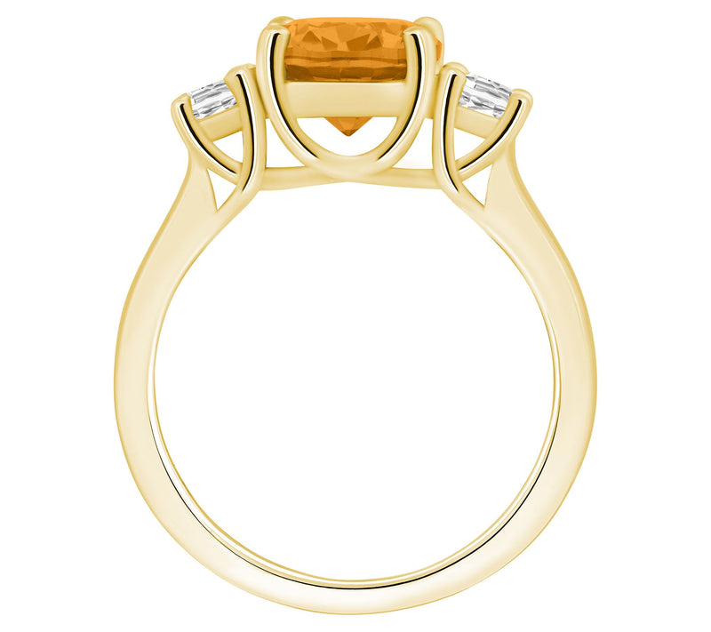 Affinity Gems Oval Gemstone & Diamond Ring, 14KGold — View 10