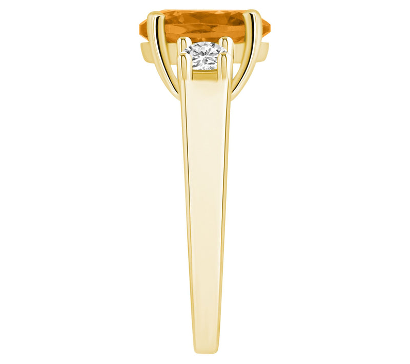 Affinity Gems Oval Gemstone & Diamond Ring, 14KGold — View 11