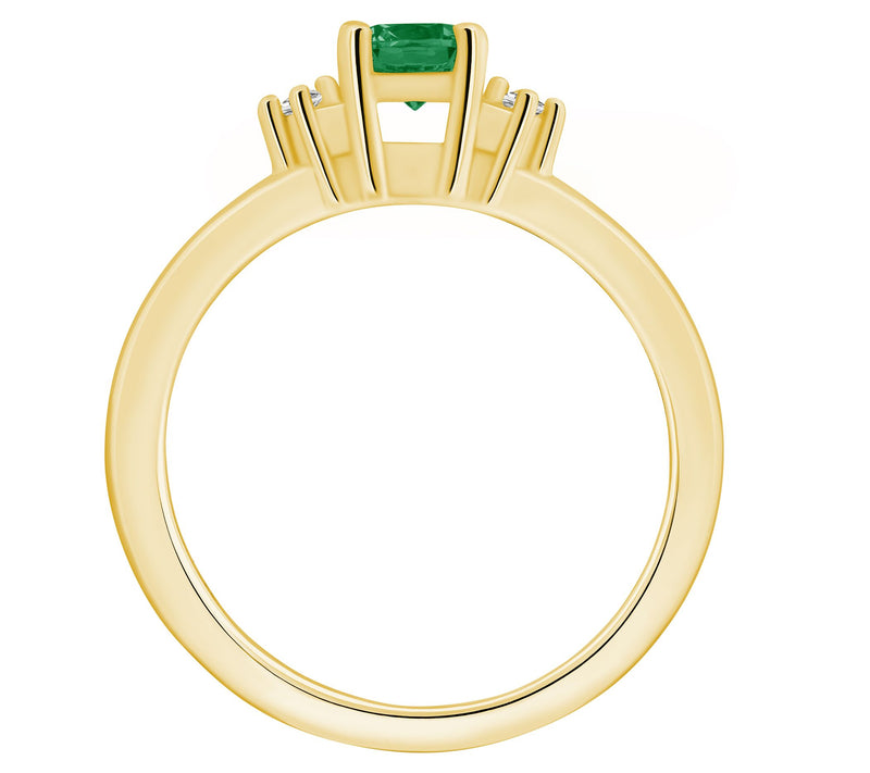 Affinity Gems Round Gemstone & Diamond Ring, 14K Gold — View 6