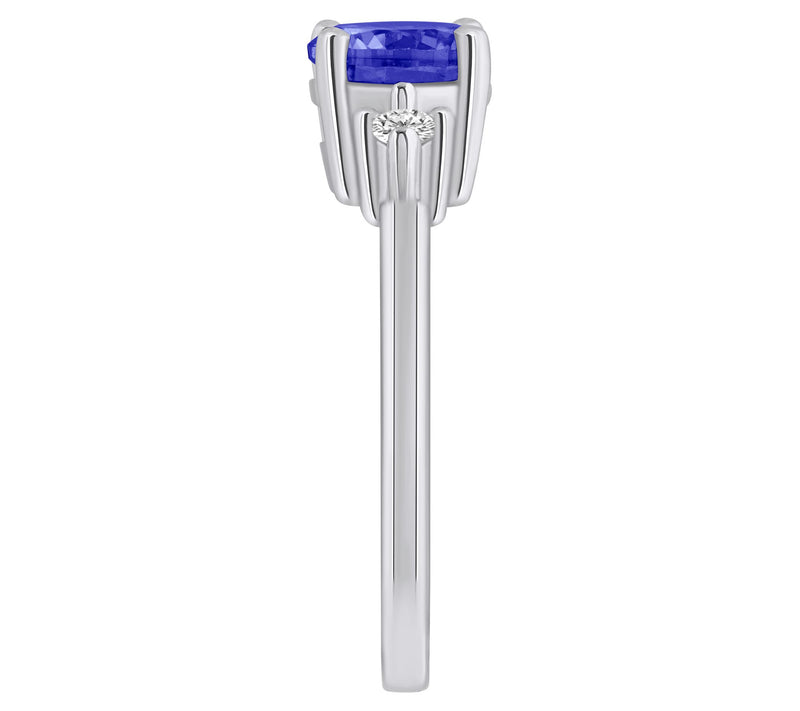 Affinity Gems Round Tanzanite & Diamond Ring, 1K Gold — View 7