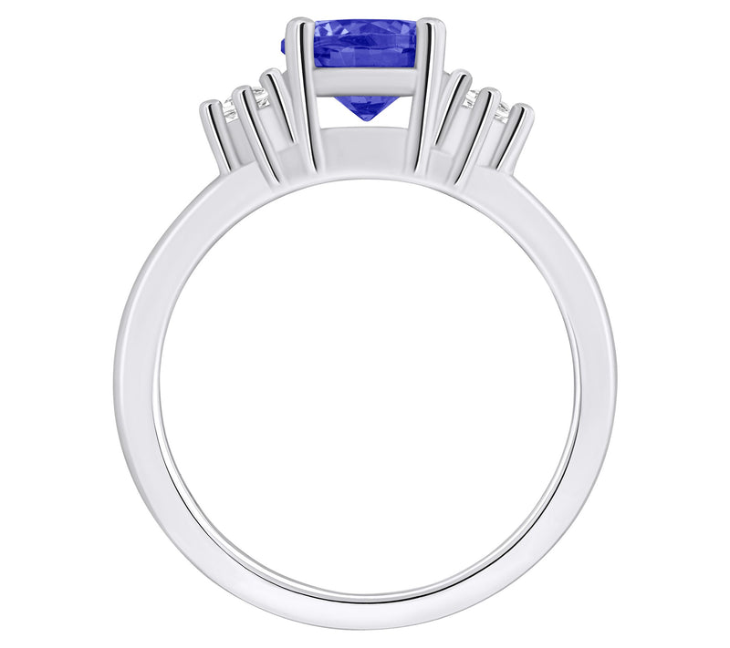Affinity Gems Round Tanzanite & Diamond Ring, 1K Gold — View 6