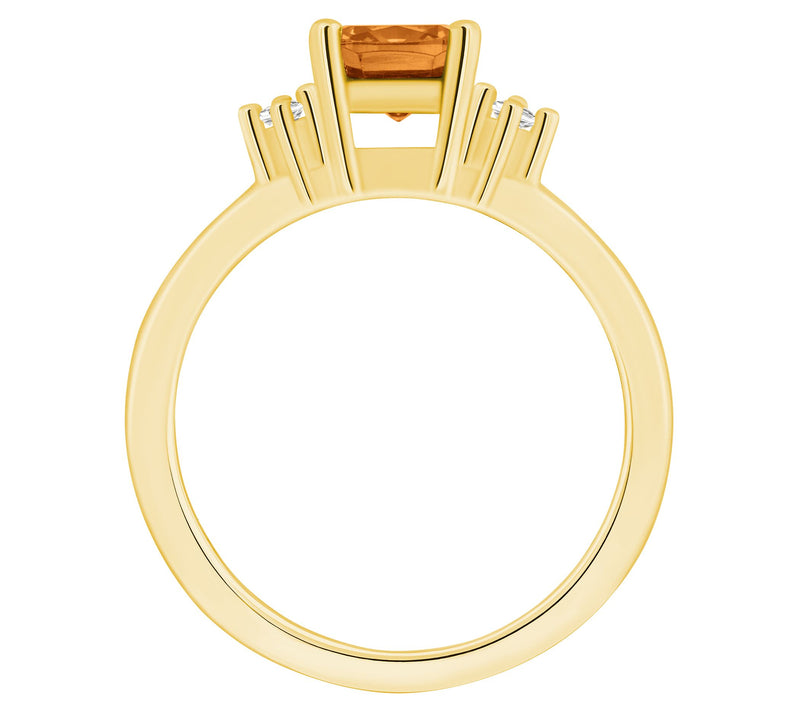 Affinity Gems Cushion Cut Gemstone & Diamond Ring, 14K Gold — View 12