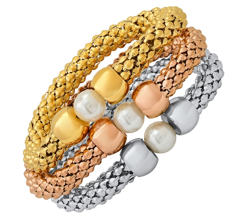 Steel by Design Tri-Color Popcorn Link Brace let Set — View 4