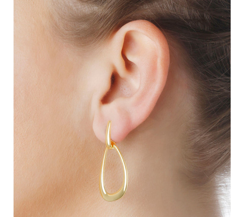 Louis Dell'Olio Sterling Polished Free Form Dangle Earrings — View 7