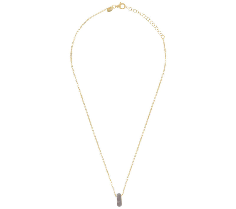 Veronese 18K Plated Enamel Slide Pendant w/ Rolo Link Chain — View 8
