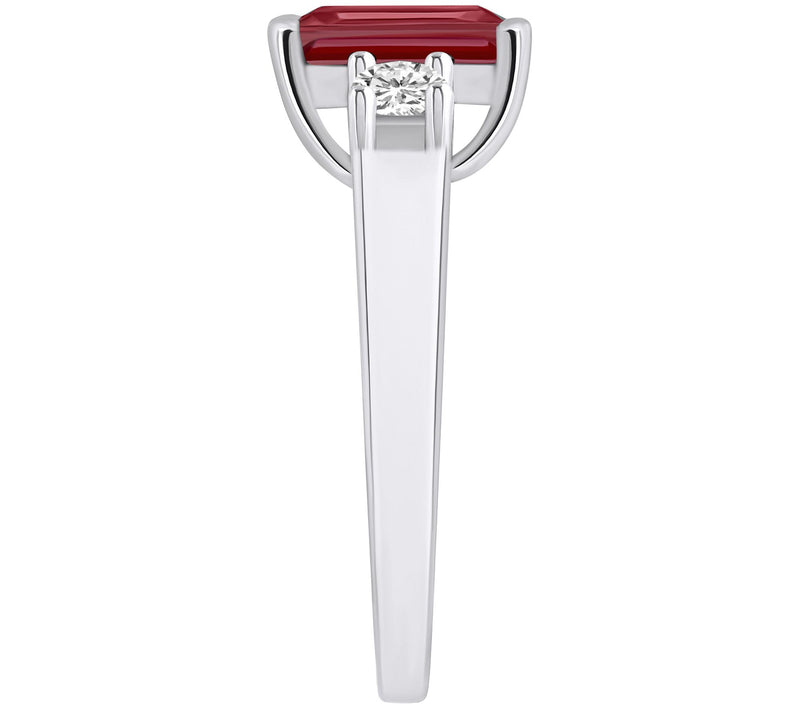 Affinity Gems Emerald-Cut Gemstone & Diamond Ring, 14K Gold — View 13