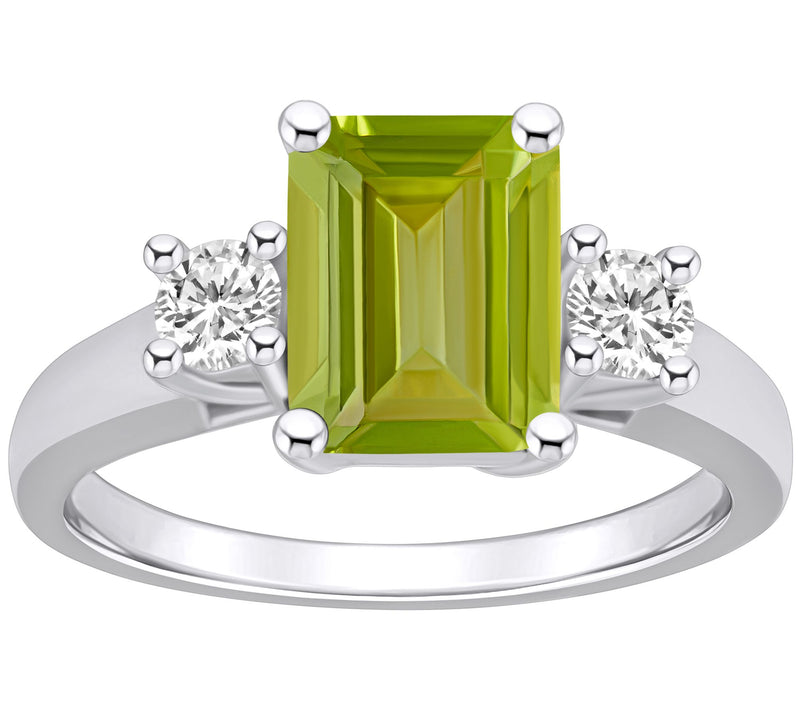 Affinity Gems Emerald-Cut Gemstone & Diamond Ring, 14K Gold — View 11